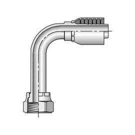 Parker Parkrimp Permanent Female Seal-Lok - Swivel - 90° Elbow - Long Drop