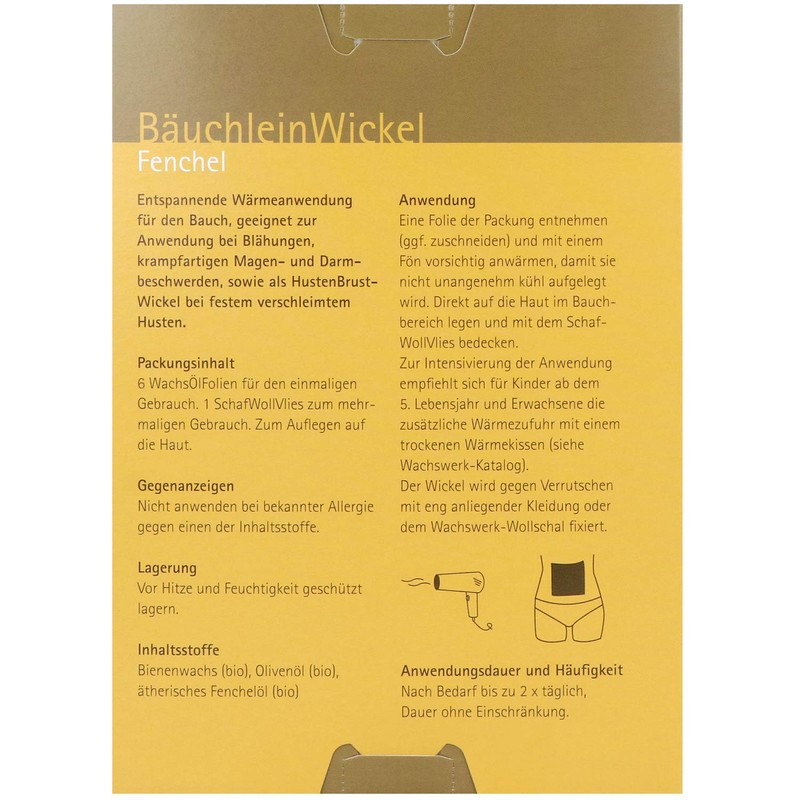 Wachswerk Belly Wrap Fennel 2% Pack of 6