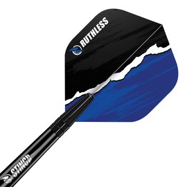 RUTHLESS Dart Flights | Premium 100 Micron Standard Number 2 Shape Rip Torn Design, Blue, 5 Sets of 3 Flights (5XF4190)