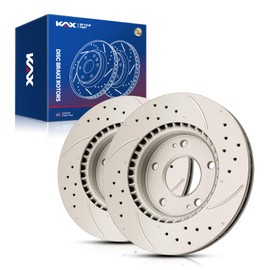 KAX 10.83in Front Disc Drilled Slotted Brake Rotors Pair Replacement for Hyundai Elantra 2007 2008 2009 2010, Automotive Replacement Brake Rotors