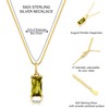 JSJOY Birthstone Necklaces for Women August Birthday Gifts Dainty Gold