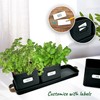 Herb Planter Indoor - Set of 3 Black Indoor Herb