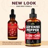 HIIHONE 11-in-1 Cayenne Pepper Drops - Herbal Supplement with Hawthorn,