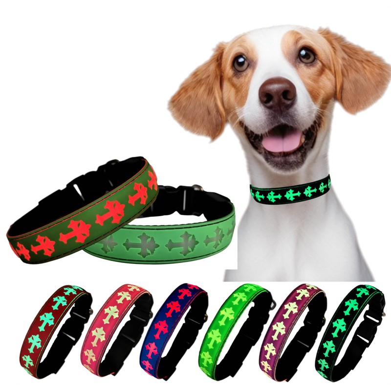 DOGLED LED Dog Collar, USB Rechargeable, 15 Light Modes, Multi-Color