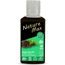 1 Pack Nature Max Green Tea Oil Pure & Natural Cold Pressed Concentrated Crude Perfect Fresh For Food Cooking Body Hair No Gmo No Additives Kosher Halal (1 Pack = 3.38 oz / 100 ml) زيت الشاي الأخضر