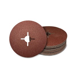 AWAPRO Fibre Discs 125 mm - Grit P120 - Pack of 10 - High Removal Rate - Long Life - Sanding Disc for Angle Grinders, Fibre Sanding Disc