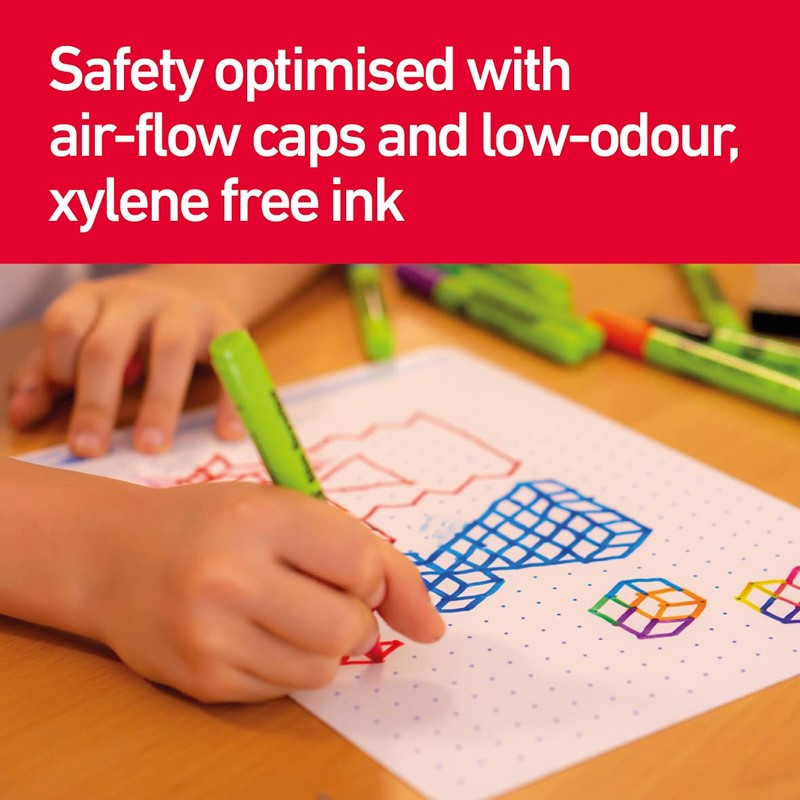 Show Me Medium Tip Drywipe Pens 48-Pieces, Assorted Colour