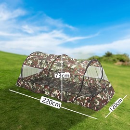 ele ELEOPTION Portable Camping Tent for Camping Hiking Backpacking Hunting Travel Outdoor XL Size Foldable Pop-Up Mosquito Sleeping Net Mesh Protection Camouflage