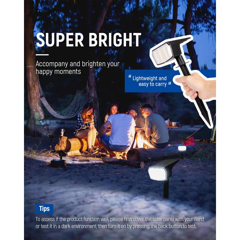 Solar Spot Lights Outdoor Waterproof, Solar Spotlights 10 Pack Cool