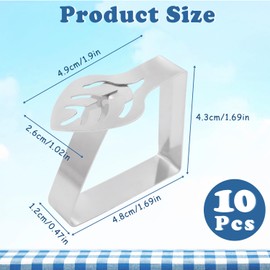 GIKPAX 10 Pack Table Cloth Clip, Leaf Shape Tablecloth Clips Large Table Cloth Clips for Outside Inside Table Stainless Steel Table Cloth Clips for Home Wedding Party Indoor Outdoor Camping