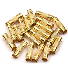 Urtop 6 Pack Gold Plated BNC Coaxial Connector, 2 Pieces BNC Female to Female Coupler, 2 Pieces BNC Male to Female Connector, 2 Pieces BNC Male to Male Adapters for CCTV Security Camera