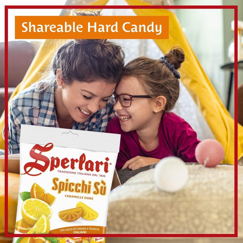 Sperlari Spicchi Su Citrus Orange & Lemon Wedges Hard Candy