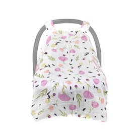 YIWENG car seat Cover for Baby, 114 * 90cm/ 44.9 * 35.4in Baby Car Seat Cover Breathable Muslin Car Seat Canopy Nursing Cover for Infant Boys Girls