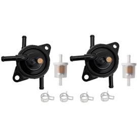 Hippotech 49040-0770 Fuel Pump for Kawasaki FR541V FR600V FR651V FR691V FR730V Engines Fuel Pump Gas Pump for Kawasaki 49040-7008 with Fuel Filter Clamps Pack of 2