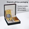 Plasma Portable Electric Lighter, Windproof USB Rechargeable, with LED Lighting