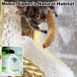 20 Pack Silk Cocoons with Magnets for Jumping Spiders Spoods Hides Silk Cocoon Spider Hide Jumping Spider Enclosure Habitat Accessories for Small Insects Critters