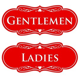 Designer LADIES GENTLEMEN (2-Pack) -Red Large 1 Pack