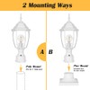 PARTPHONER Dusk to Dawn White Outdoor Post Light with Pier