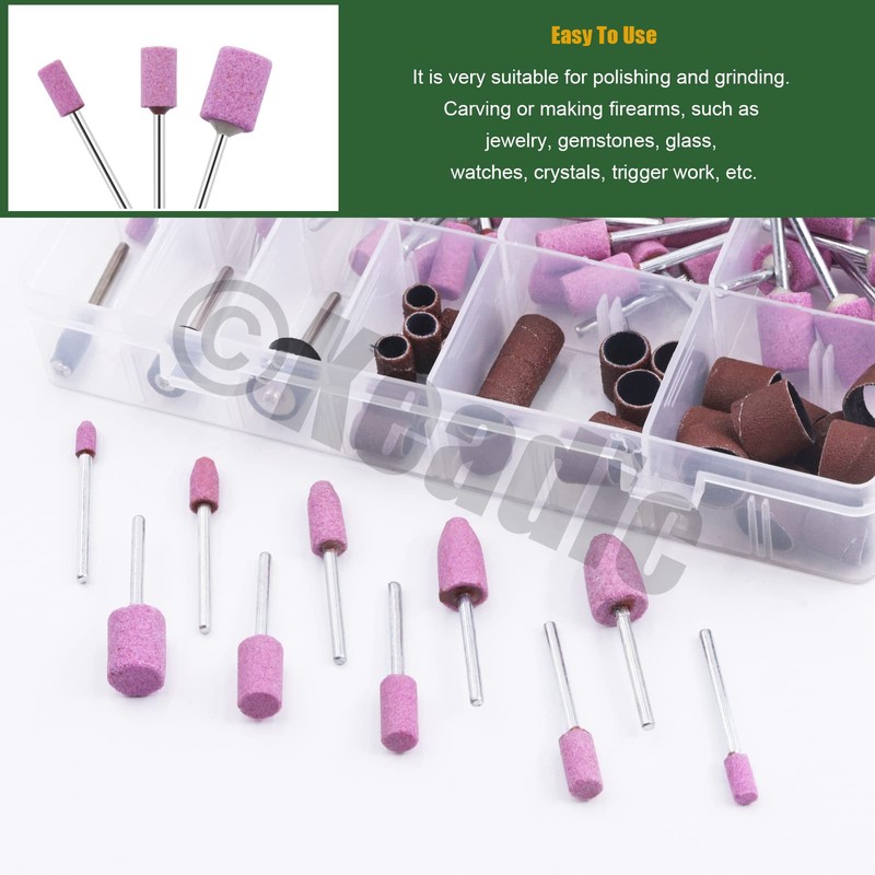 Keadic 136Pcs Polishing Grinding Wheels Set Contains Aluminum Oxide Sanding