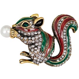 Ladies Brooches Vintage Diamond Brooch - Pin for Women Girls Men Crystal Elegant Badge Laple Pins Scarf Clip Boutonniere Corsage for Clothes Dress Hats Bags Accessory UB4126