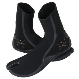 FELLOW Surf Boots, ALL0.1 inch (3 mm), Ninja Tabi Socks, Waterproof, Surfing, Japanese Standard, Wetsuit, Leaf Boots, Men's, Women's, Black, 9.8 inches (25 cm)