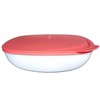 Tupperware Allegra 2.5 L Salmon White Serving Bowl Square