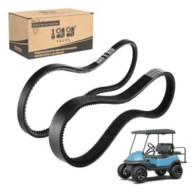 Clutch Drive Belt & Starter Generator Belt Kit for Club Car DS 1997-up, Club Car Precedent 2004-up Gas Golf Cart, Replace OEM 101916701 1016203