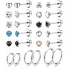 Jstyle 8 Pairs Surgical Steel Earrings for Sensitive Ears Hypoallergenic