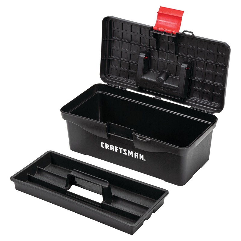 CRAFTSMAN Tool Box, Lockable, 13 in., Red/Black (CMST13004)