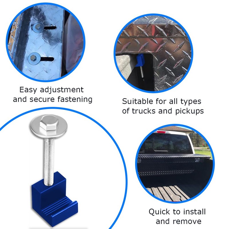 4PCS Truck Tool Box Mounting Kit, J Hook Truck Crossover