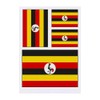 4 x 'Uganda Flag' Temporary Tattoos (TO00014477)