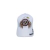 Native Pride Indian Bald Eagle Target Bullseye White Embroidered Cap