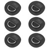 X AUTOHAUX D-Ring Patches PVC Stainless Steel Round D-Ring Pads