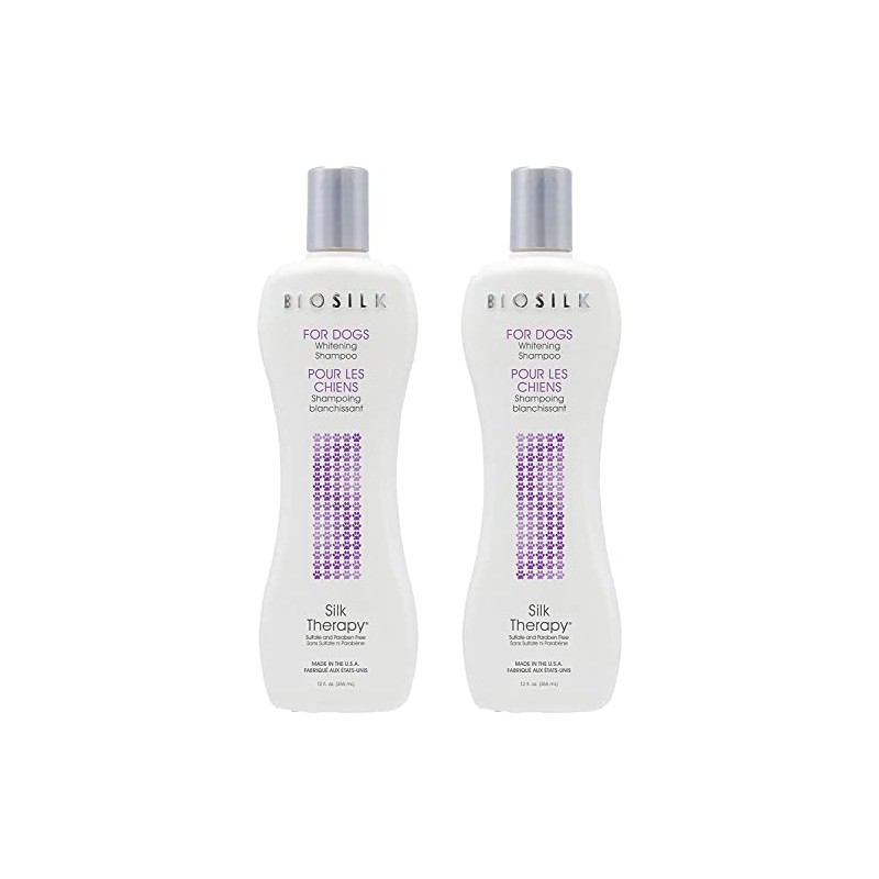 BioSilk para Perros Silk Therapy Whitening Shampoo Shampoo para Perros