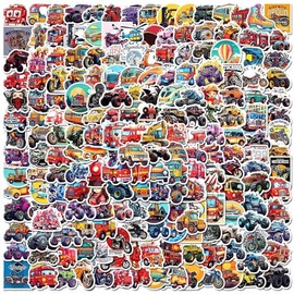 200 PCS Transportation Stickers,Car Bus Truck Airplane Stickers,Teens Boys and Girls Sticker Pack Vinyl Skateboard Guitar Door Laptop Luggage Car Bike Water Bottle Birthday Party Supplies Stickers