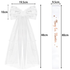 JGA Accessories Women, JGA Buttons Set with Bridal Veil, Bride Sash, Heart Sunglasses