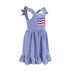 Unique Baby Girls 4 de Julio Vestido con Bandera Estadounidense,