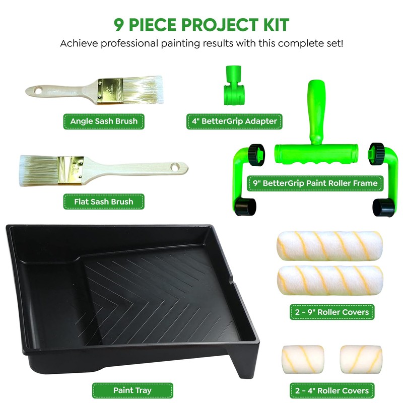 Better Grip Ultimate Paint Roller & Painting Kit - Ergonomic