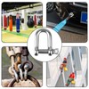 4PCS M8 D Shackle Heavy Duty, Screw Pin Shackle M8