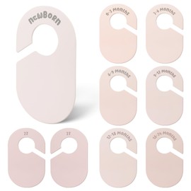 MEILIDY Baby Closet Dividers, Double Sided Baby Clothes Size Dividers Organizer for Newborn to 2T Round Nursery Baby Clothes Separators for Infant Toddler Girls and Boys 8 Pcs