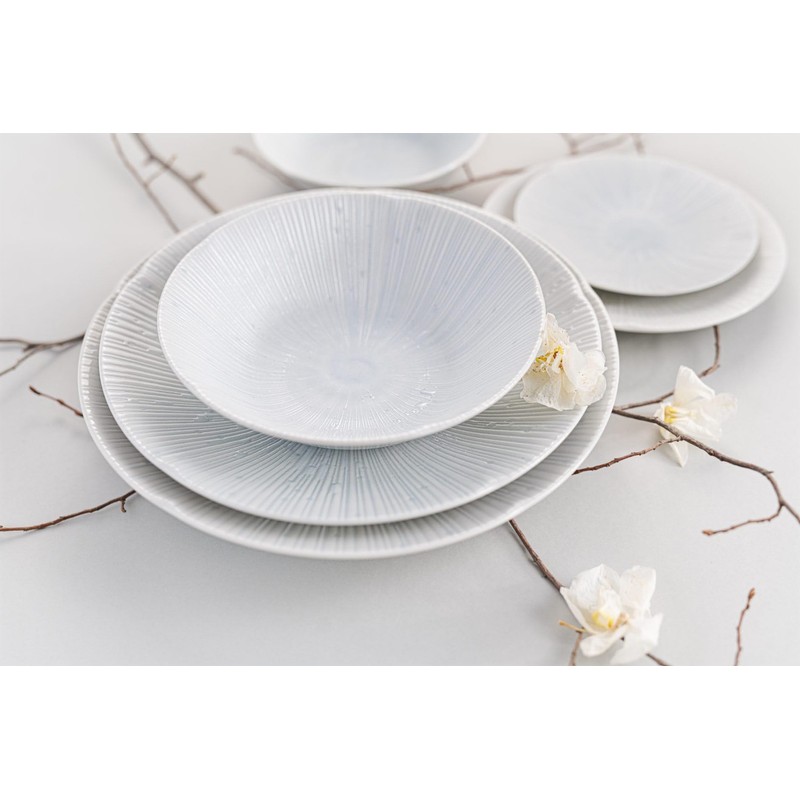 KULINA Tapas Teller ICE WHITE, 16,5 cm, Weiß, minimalistischer Stil,