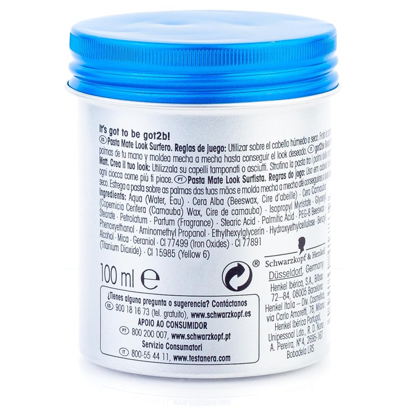 GOT2B BEACH BOY matt paste sufer look 100 ml