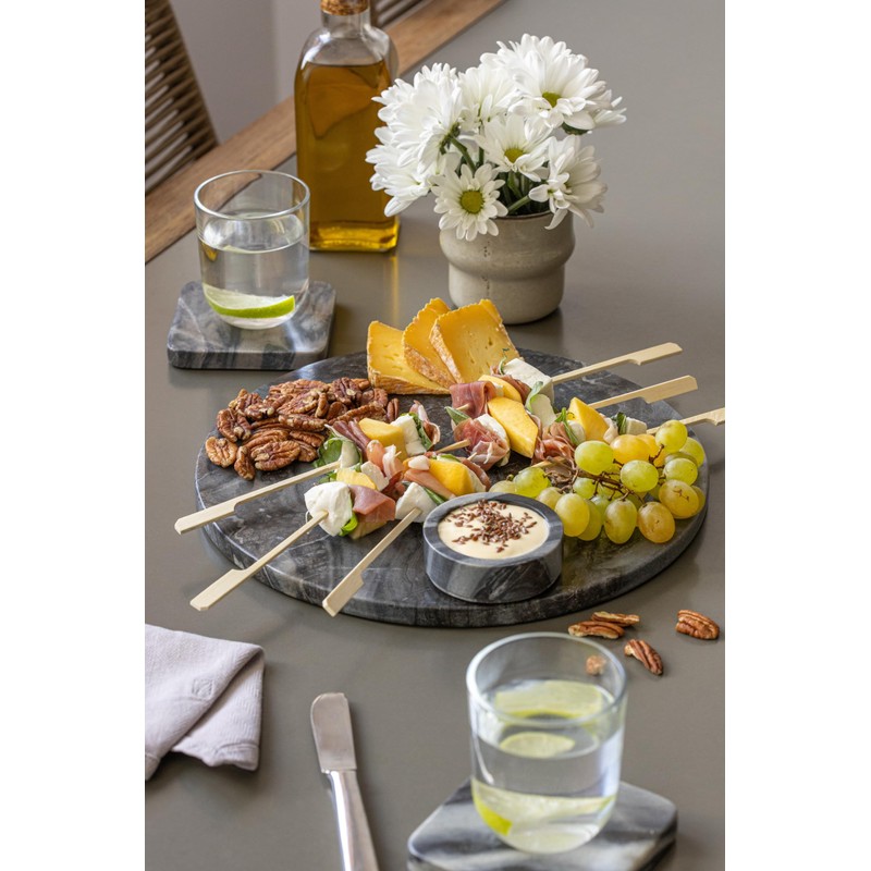 B-Living Marble Serving Tray | Cheese Tray Board with Feet