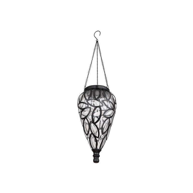 LED Solar Pendant Light Clear Total Height with Chain 50
