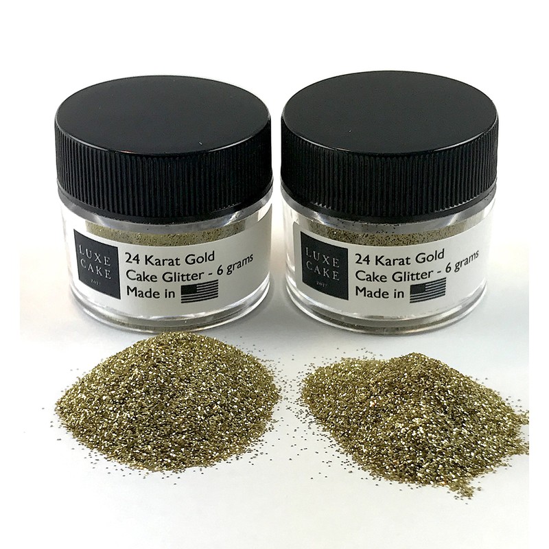 (2 Pack) 24 Karat Gold Luxury Diamond Dust, 12 grams