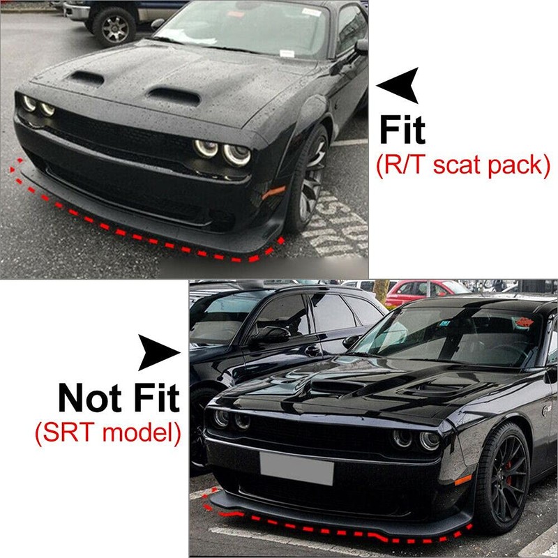 sportuli Front Bumper Lip Splitter Protector Replacement for 2015-2020 Dodge