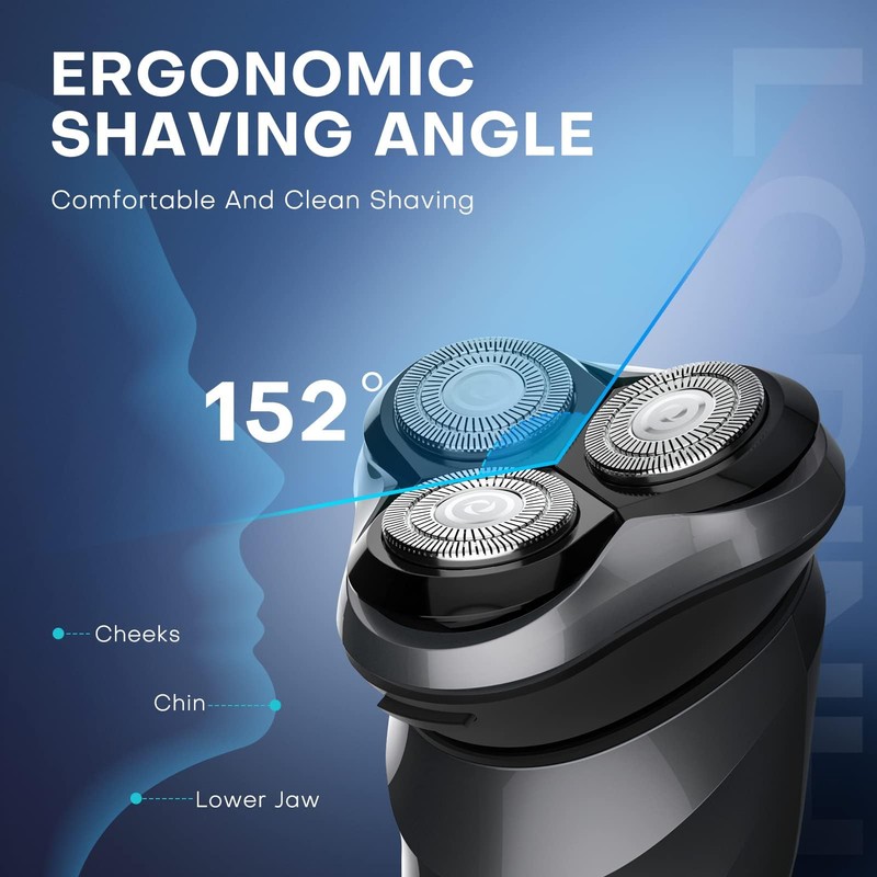 LOBINH Electric Shaver for Men, 100% Washable Rechargeable Waterproof Electric