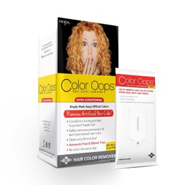 Color Oops Extra Conditioning Hair Color Remover and Hair Color Remover Wipes Bundle, Gently and Safely Remove Permanent & Semi-Permanent Hair Color from Hair and Skin