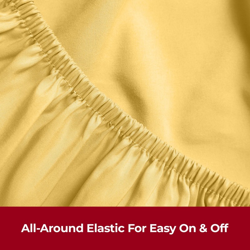 Mellanni King Size Fitted Sheets - All Around Elastic -