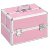 LJLB Stylish Pink Makeup Organizer: Portable Cosmetic Storage Case for